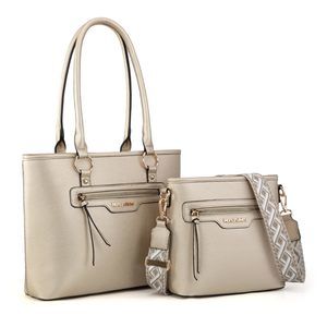 Cute Trendy Guitar Strap Crossbody Handbag Set 2Pcs - Medium Size, >:)